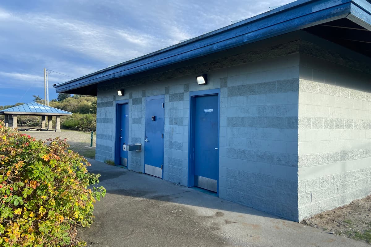 Public restrooms located at the beach area.